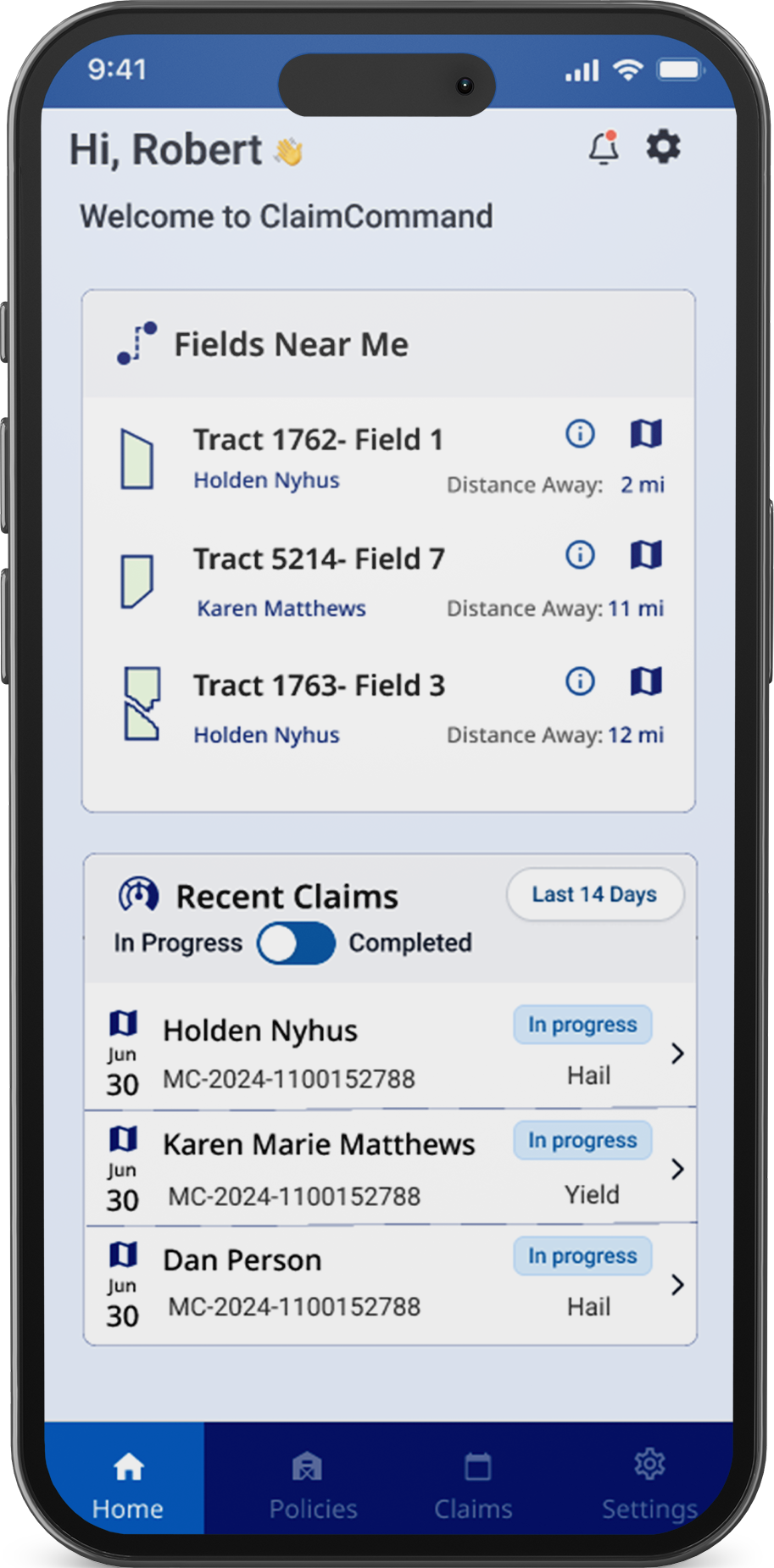 Smart Claim - Dashboard